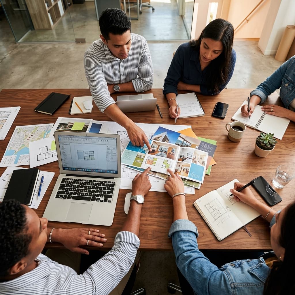 Collaboration at desk
